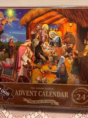 Christmas Jigsaw Puzzle 1008 Pieces, Advent Calendar Birth Of Jesus